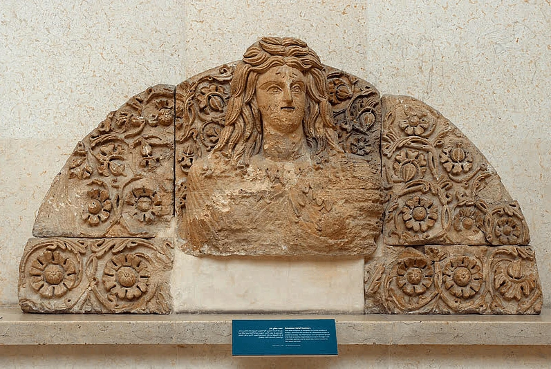 Museum-held carved pediment relief