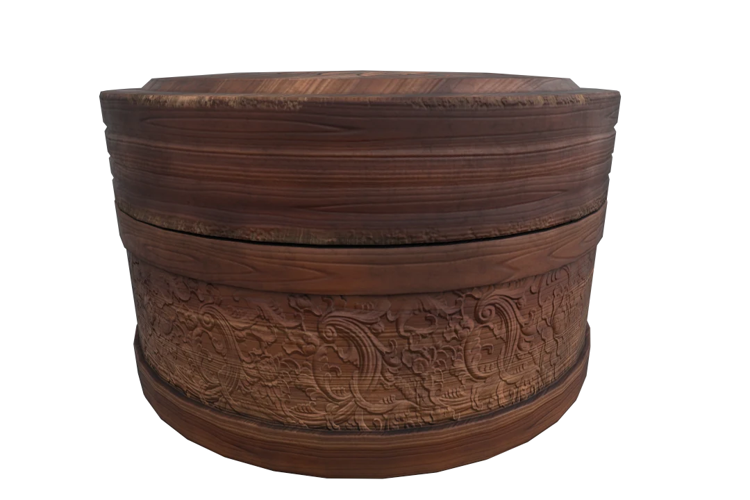 Carved Wooden Container