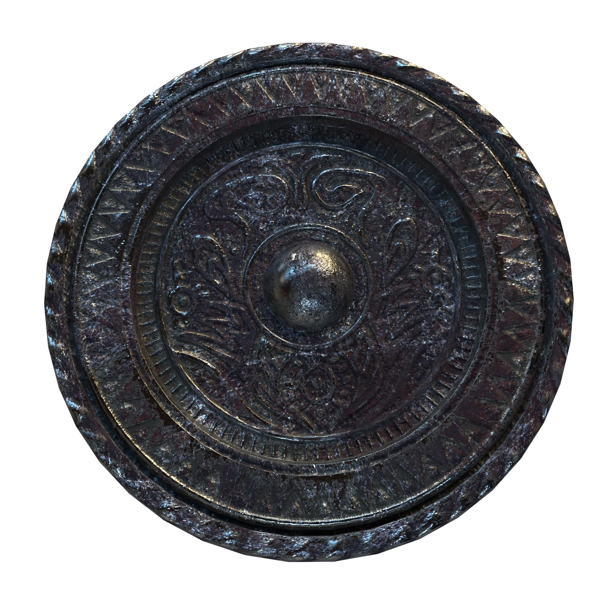 Engraved Bronze Mirror