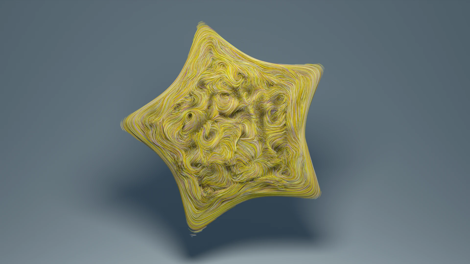 Yellow star-shaped procedural study