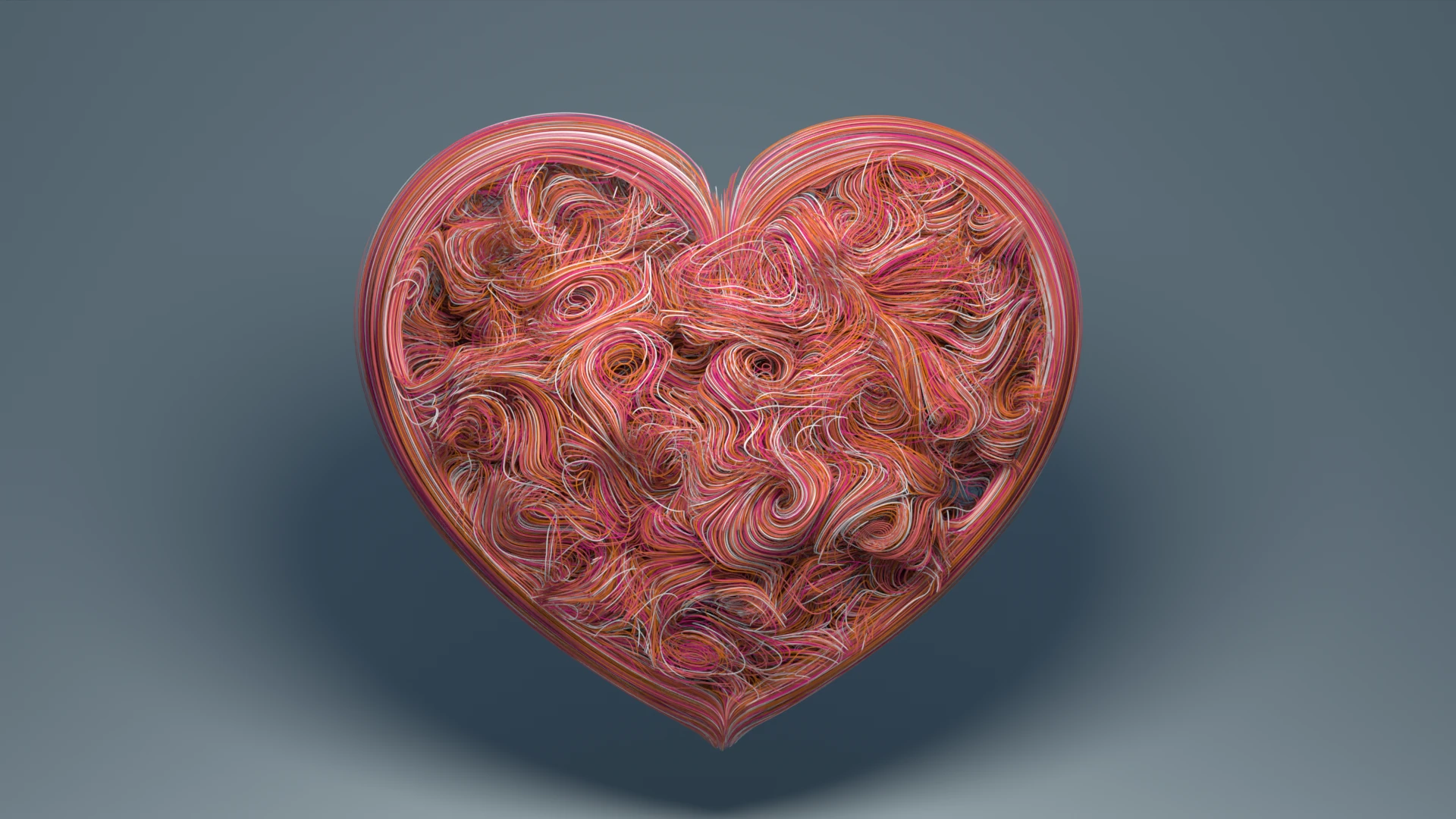 Red heart-shaped procedural study
